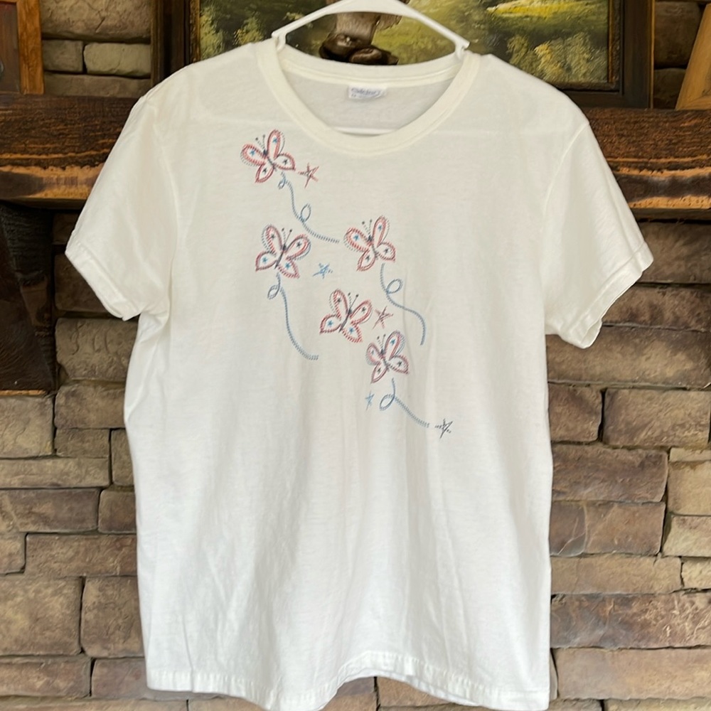 Red white and blue T-shirt